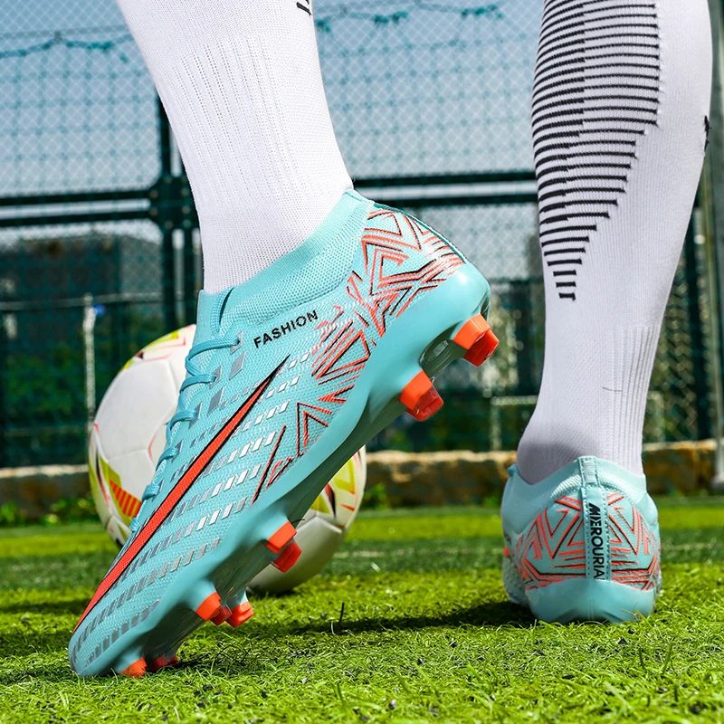 New Men Football Boots Futsal High-quality Mid-top Soccer Shoes Match Non-Slip Cleats Sneakers Indoor Hot-selling FG/TF