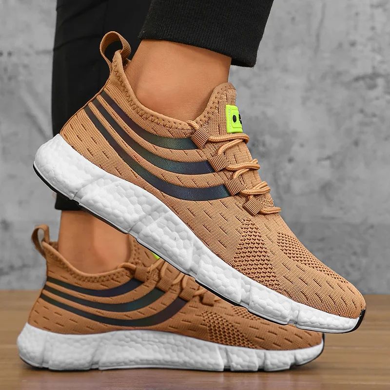 Men’s Sneakers Comfortable Breathable Platform Shoes Summer Man Running Shoes Breathable Comfortable Fashion Walking Sneakers