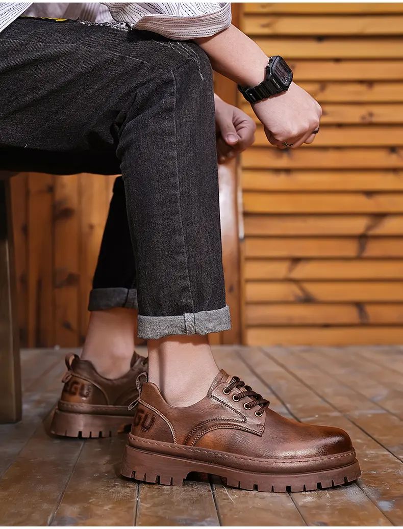 [ENLEN & BENNA] High-quality autumn and winter series men's shoes British fashion low-top men's leather shoes