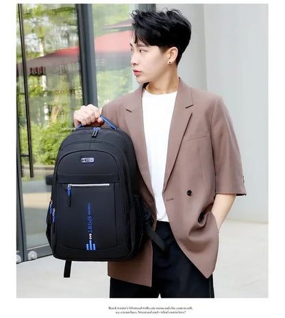 Men's Backpack Oxford Business Computer Bag Waterproof Backpack Leisure Travel Backpack High School Student Backpack For Man