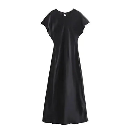 TRAFSHE Midi Satin Dress Woman Long Dresses For Women Chic And Elegant Evening D