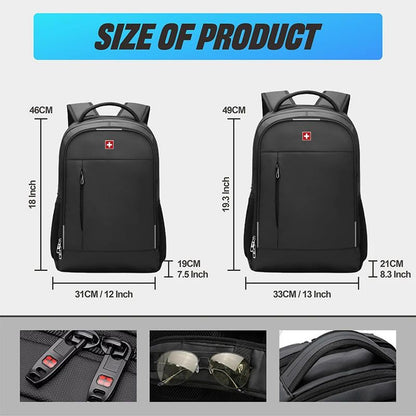 Mochila SWISS MILITARY Masculina para Notebook Negócios Viagem Mochila 17 Polegadas Fashion Escolar Impermeável USB Grande Capacidade mochila