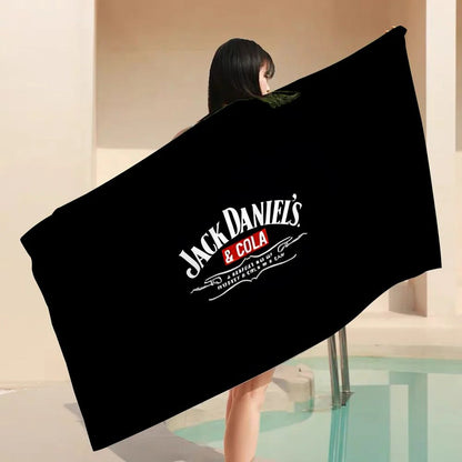J-Jack-Daniels Microfiber Beach Towel Absorbent Quick Dry Soft Yoga Swimming Resort Mountain Climbing Towel