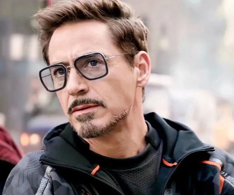 Óculos de Sol da Moda Armação Quadrada Estilo Tony Stark Óculos de Sol Feminino Masculino Quadrado Grife Óculos Retrô Masculino Iron