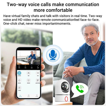 O-Kam Pro 5MP 2.4G/5G WiFi Indoor Baby Monitor Security Camera | One-Touch Call | Color Night Vision | Human Tracking | 355° PTZ