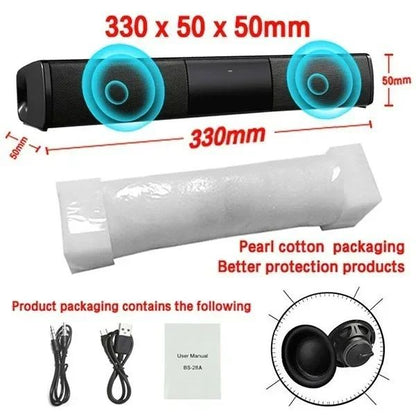 Poderoso Alto-falante Bluetooth Sem Fio para Home Theater Computador TV Carro Soundbar Subwoofer com Graves Fortes Rádio caixa de som
