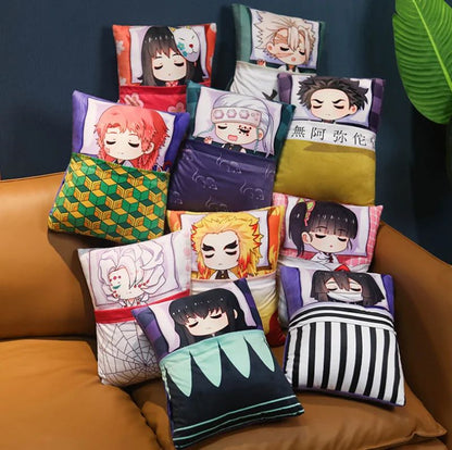 Demon Slayer Plush Stuffed Pillows Kimetsu No Yaiba Dakimakura Cute Anime Throw Pillow Kawaii Doll Tanjirou Nezuko Body Cushion