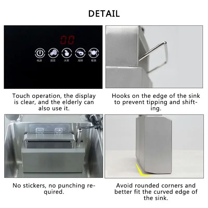 Household Portable Sink Dishwasher Small Free-standing Installation-free Kitchen 110V/220V Automatic Ultrasonic Wash Dishwasher