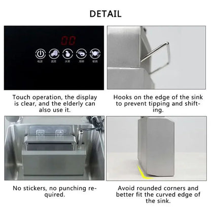 Household Portable Sink Dishwasher Small Free-standing Installation-free Kitchen 110V/220V Automatic Ultrasonic Wash Dishwasher