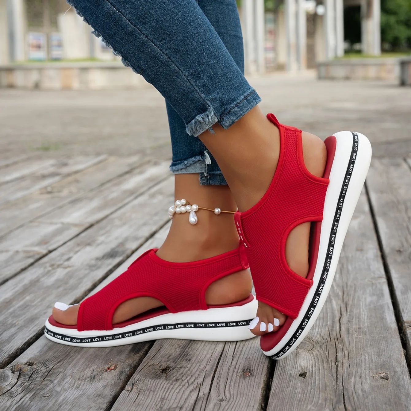 Mesh Women Sandals Open Toe Platform Shoes Female Summer Shoes 2025 Classic Breathable Slip on Sport Sandals Zapatillas De Mujer