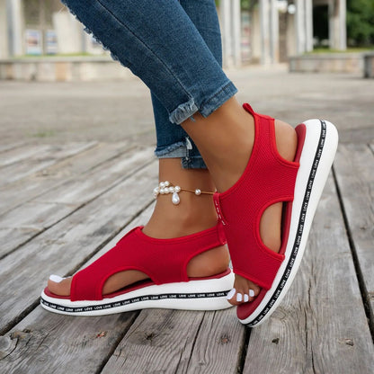 Mesh Women Sandals Open Toe Platform Shoes Female Summer Shoes 2025 Classic Breathable Slip on Sport Sandals Zapatillas De Mujer