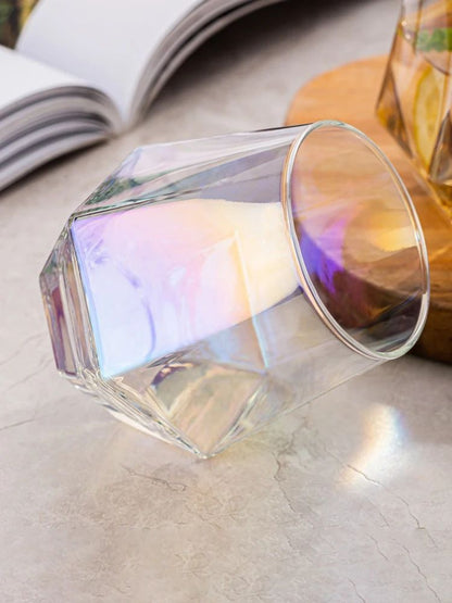 Taças de Vinho Borda Hexagonal 300ml Taça Transparente para Coquetéis Bar Festa Clube Banquete Utensílio para Beber Champanhe Limonada Água