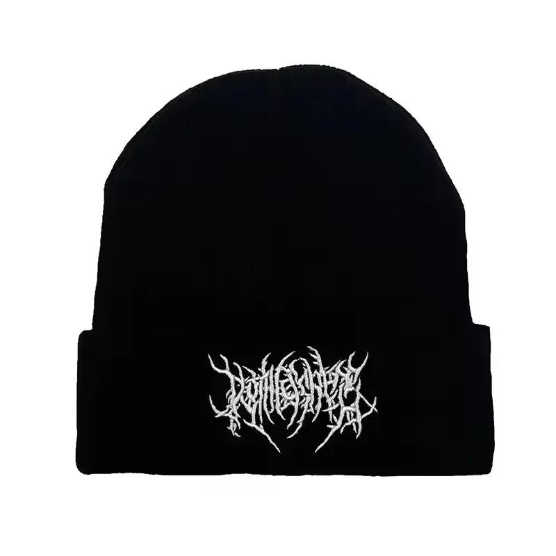 Toucas de Inverno Quentes para Mulheres e Homens, Chapéus de Malha Estilo Gótico Punk de Rua, Bonés de Malha 100% Algodão, Moda, Mantenha-se Aquecido, Toucas e Gorros