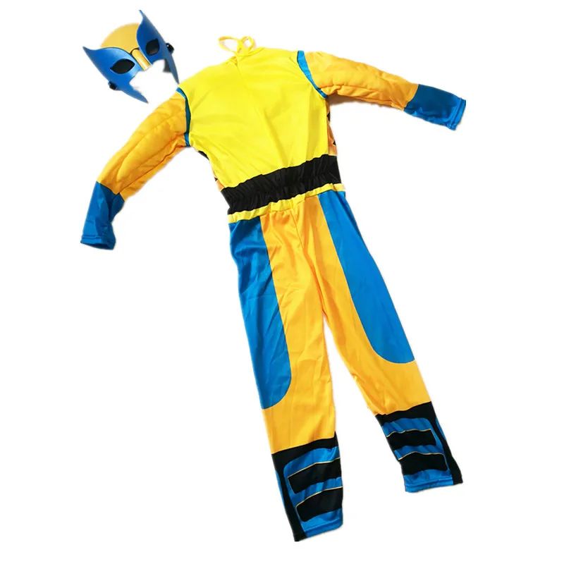Movie Deluxe Child Mask Jumpsuit Superhero Cosplay Costume Halloween Christmas Kids New Year Costume Superhero Fantasy