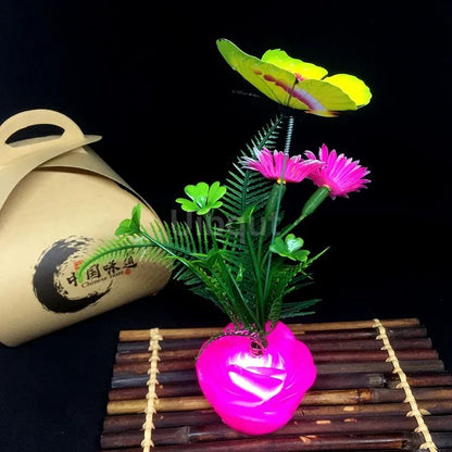 Bandeja de prato para frutos do mar, Barco de Sushi, Plantas de Flores Decorativas, Concepção Artística, Pequeno Ornamento Decorativo, Flor de Pêssego Criativa