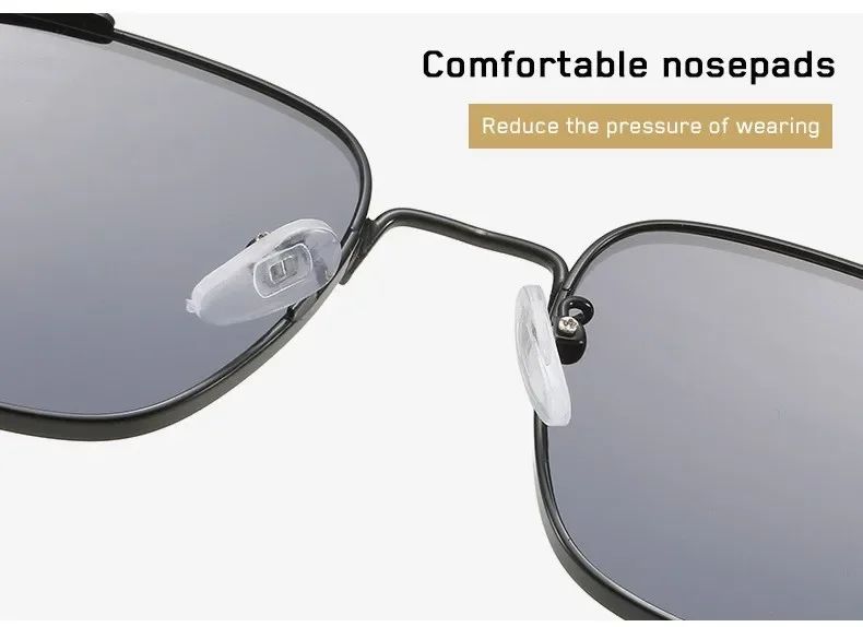 New Sunglasses Men Driving Sunglasses Retro Spring Leg Driving Outdoor Sports Metal Rectangular Decorative Glasses Women Uv400