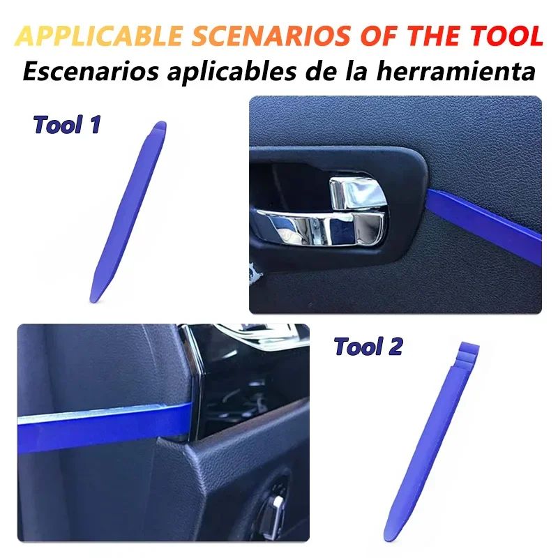 Kit de ferramentas para desmontar, kit de plástico, kit de clipes para porta de carro, painel de acabamento, rádio, painel de instrumentos, remoção de áudio, instalador, kit de reparo de conversão