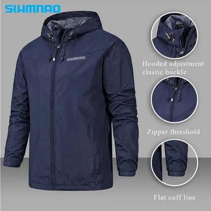 Capa de Chuva Impermeável de Pesca 2025 para Homens, Capa de Chuva para Ciclismo, Jaqueta Corta-Vento, Roupas de Montanhismo, Casaco de Primavera e Outono