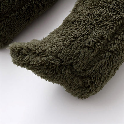 0-12M Baby Plush Warm Jumpsuits Boys Girls Long Sleeve Hooded Zipper Romper Newborn Infant Fall Winter Clothes