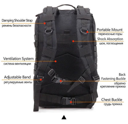 30/50L Tactical Backpacks For Man Hking Outdoor Survival  Bags 3P Assault Pack EDC Molle Pack For Trekking Hunting Bag