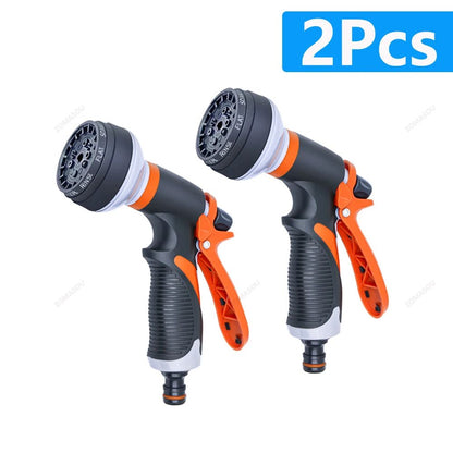1-5 Unidades Pistola de Rega para Jardim 8 Modos Pulverizador de Alta Pressão Bico de Irrigação Ajustável para Plantas Gramado Quintal Aspersor de Rega
