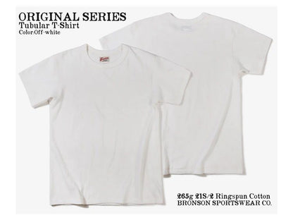 Bronson Heavyweight Seamless Tubular T-Shirt Summer Men's Plain Basic Tee Shirts