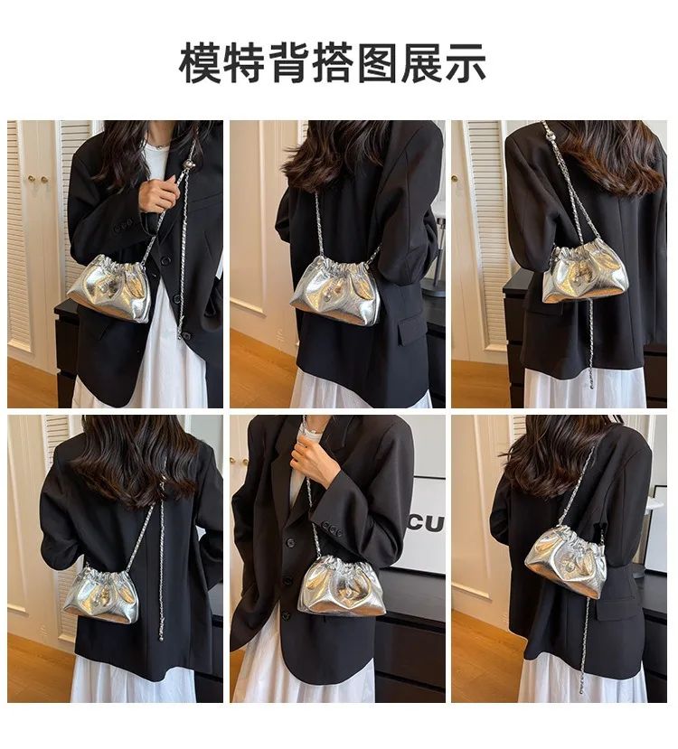 Y2K Millennium Bag Women 2025 New High Sense Shoulder Bags Summer Chain Bag Fashion Bucket Bag Messenger Bags Purses Handbags
