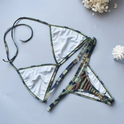 Circyy Bikini Set Women Sexy Camouflage Swimsuit Two-Piece Thongs Backless Female Swimwear Bathing Summer 2025 Fashion Beachwear