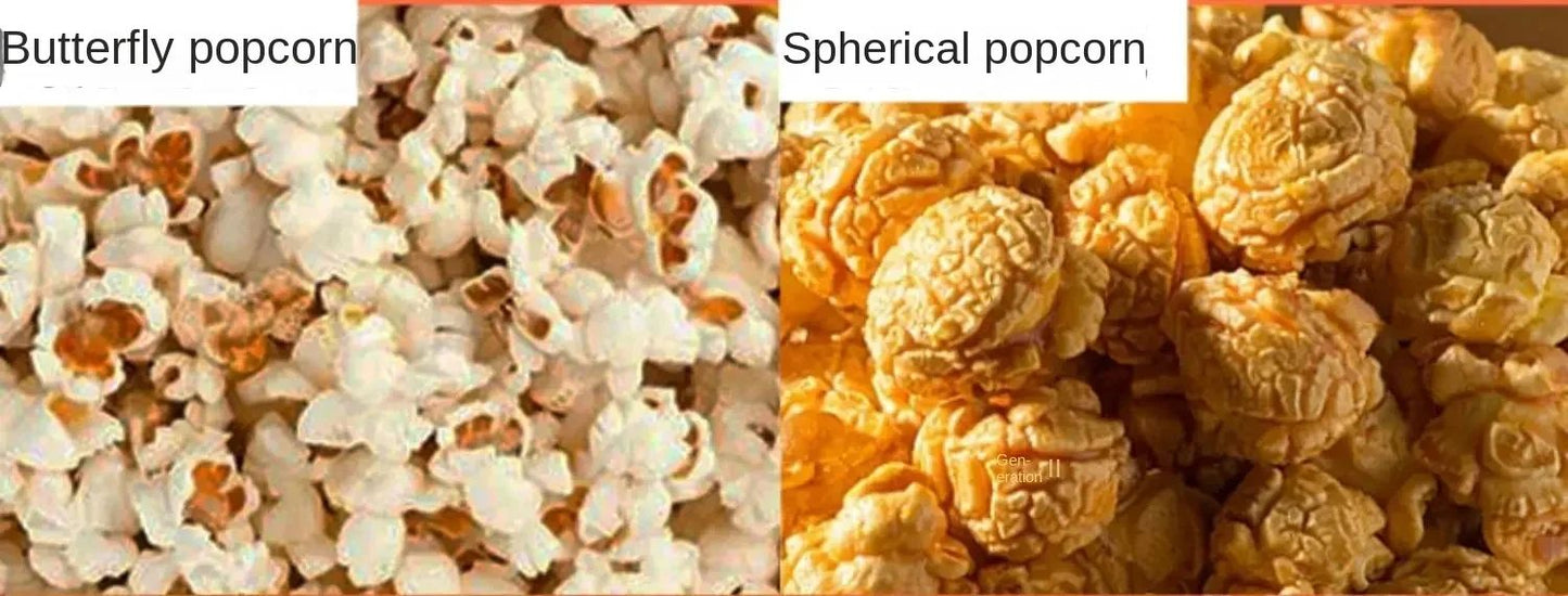 220V Commercial Popcorn Maker Machine, Large Capacity, Quick Heating, for Business Events and Parties