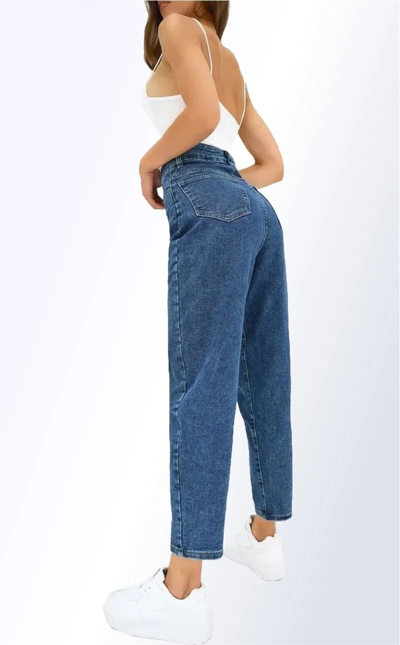 Women's High Waist Straight Leg Jeans Summer Breathable Loose Fit Versatile Comfortable Long Pants Commute Casual Style