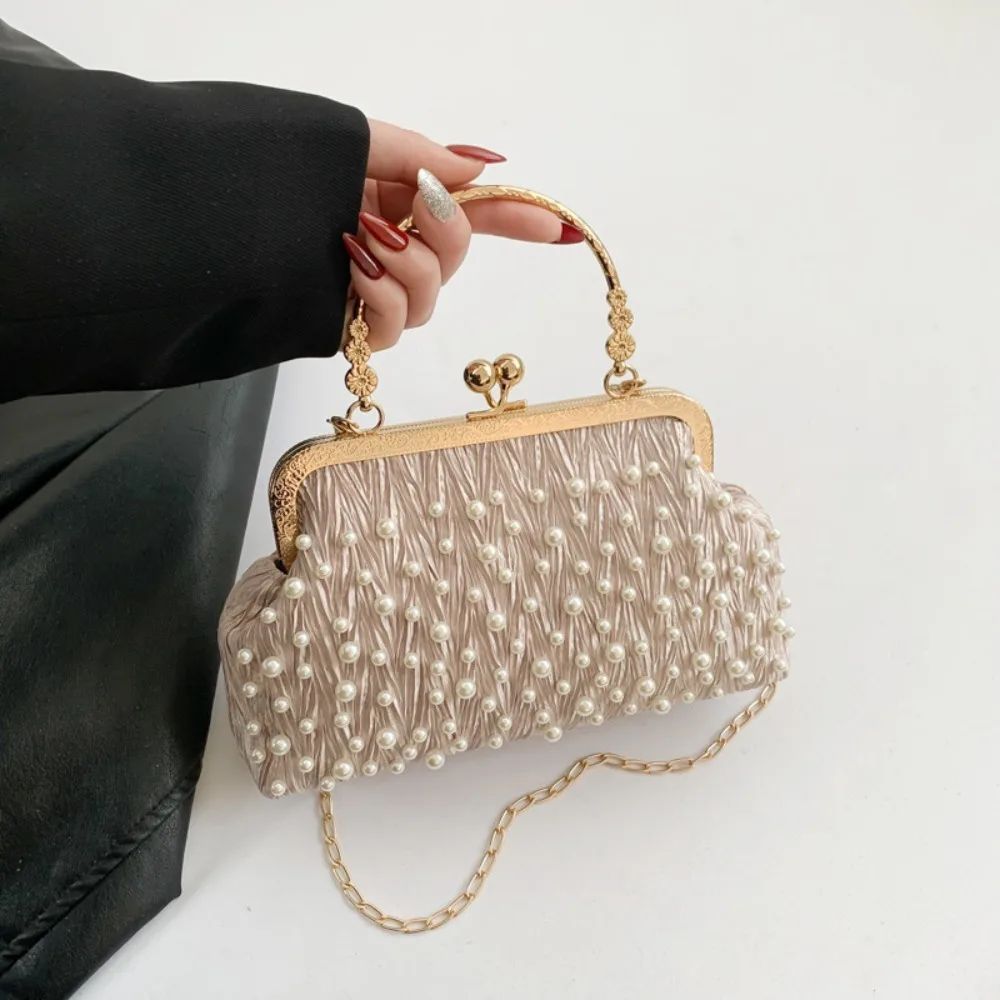 Handmade Fairy Beaded Bag?? ??Large Capacity ?Compact Size?? ??Seashell Clutch Purse?? Mermaid Style?? Shell Embellishments??