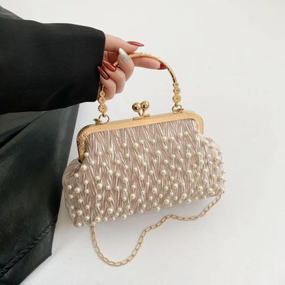 Handmade Fairy Beaded Bag?? ??Large Capacity ?Compact Size?? ??Seashell Clutch Purse?? Mermaid Style?? Shell Embellishments??