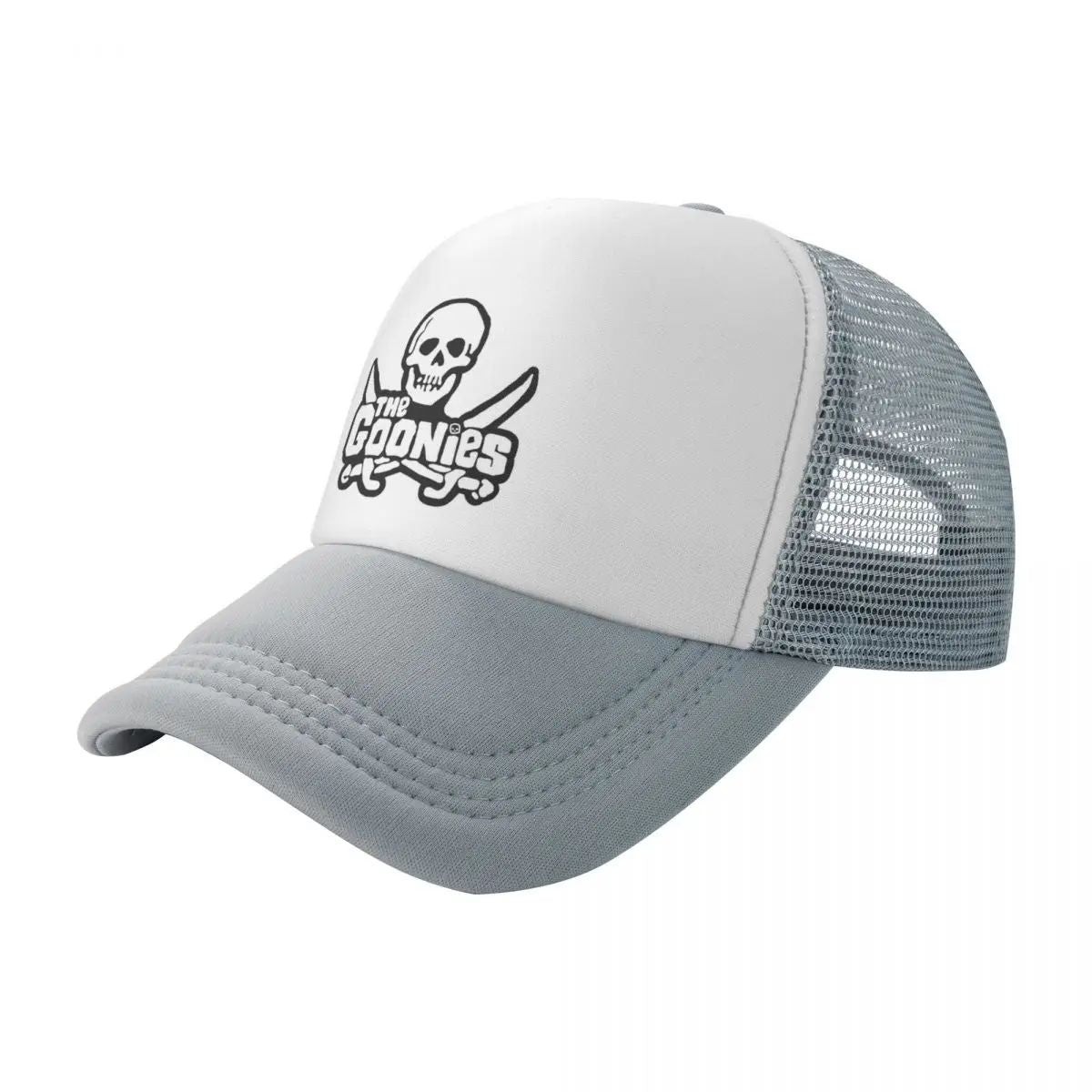 The Goonies Mesh Baseball Caps Fashion Sun Caps Skull and Cross Bones Hat Breathable Snapback Sun Hats Wholesale New Trucker Cap