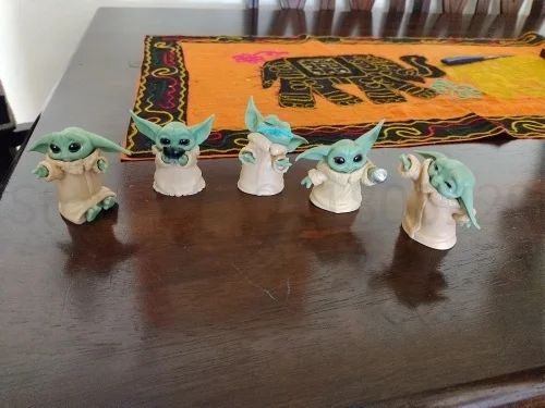 New 5pcs/set Baby Yoda Grogu Mandalorian Action Figure Toys 4-7cm Yoda Baby Action Toys Star Wars Figuras Hot Xmas Gifts
