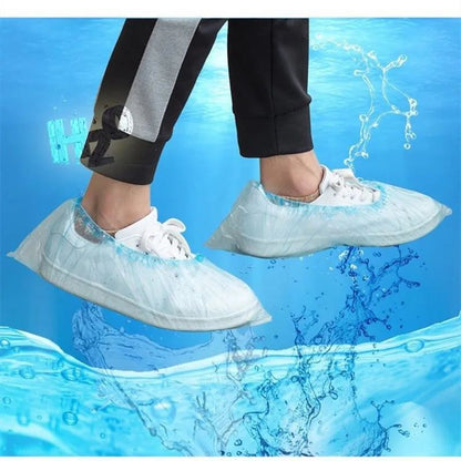 100-1000pcs Disposable Waterproof Shoe Cover Plastic Non-slip Foot Cover Indoor PE Padded Overshoes Rain Mud-proof Shoe Cover