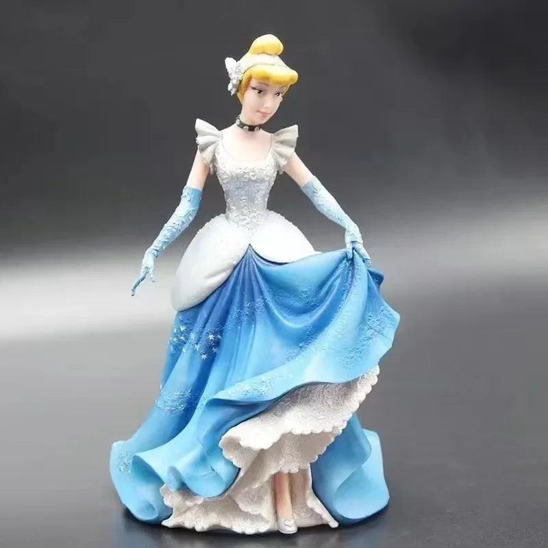 20cm Disney Frozen Rapunzel Jasmine Snow White Figure Toy Resin Ornaments Doll Gift Room Decoration Anime Action Model Kids Gift