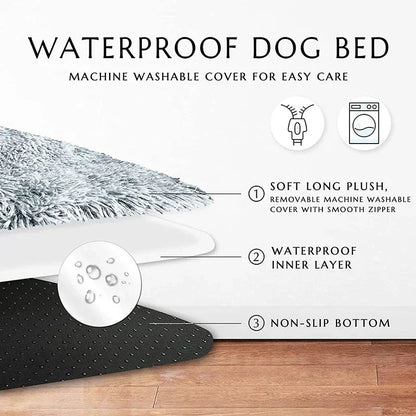 Cama para Cachorro Super Macia de Pelúcia Camas para Gatos para Cães Pequenos Médios Grandes Removível para Limpeza Almofada para Filhotes Cama para Cães Calmante Tapete para Animais de Estimação