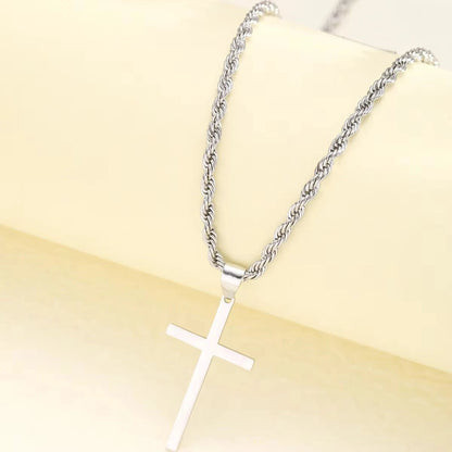 Novo colar de pingente de cruz masculino e feminino, joias de ouro minimalistas, colar masculino e feminino