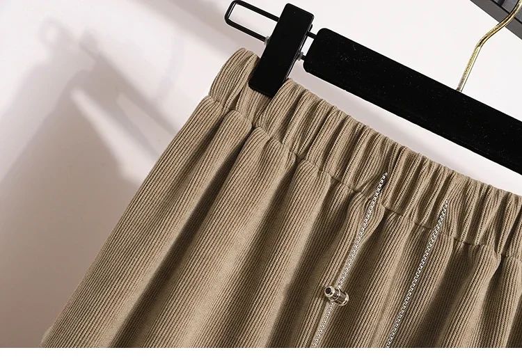 Women's New Style High-Waist Plus Size Skirts Elastic Waist Solid Wrap Buttocks Autumn Winter 2025 Versatile Straight Leg Skirt