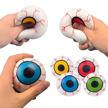 Halloween Horror Eyeball Squishy Toys - Soft Plastic Stress Balls, Novelty Fidget Gadgets, Perfect Party Favors, Gag Gifts