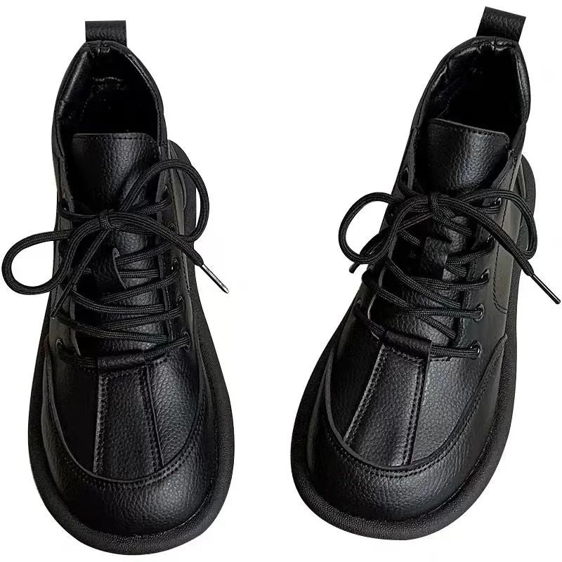 Shoes for Women 2025 New Retro Casual Solid Women's Flats Round Toe Flat Shoes for Women Lace-up Outdoor Anti-slip Women's Shoes