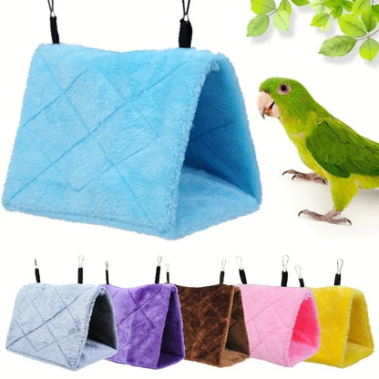 Rede para pássaros suspensa Peônia Papagaio, Ninho aconchegante para pássaros no inverno, Casa de pássaros quente, Cama de pelúcia para periquitos e calopsitas