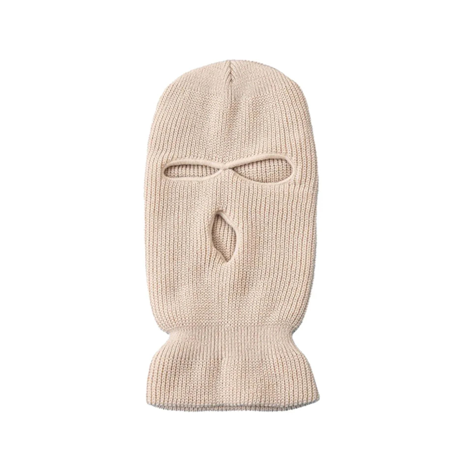 Men's Winter Knitted Balaclava, Windproof Ski Mask, Warm Wool Motorcycle Hat