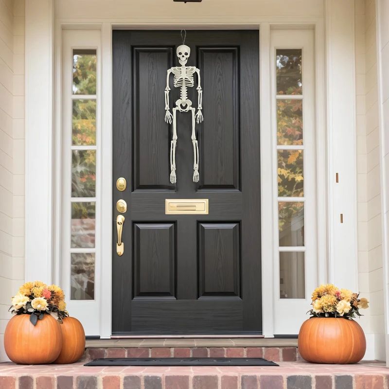 40cm Halloween Skull Skeleton,Posable Skeleton,Human Shape Bones,Halloween Party Home Decorations,Haunted House Horror Props