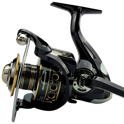 Conjunto Vara e Carretilha de Pesca Spinning 1.8-3.6m Fibra de Carbono para Pesca em Mar e Carretel de Metal com Relação de Recolhimento 5.2:1 com Linhas para Baixo e Carpa