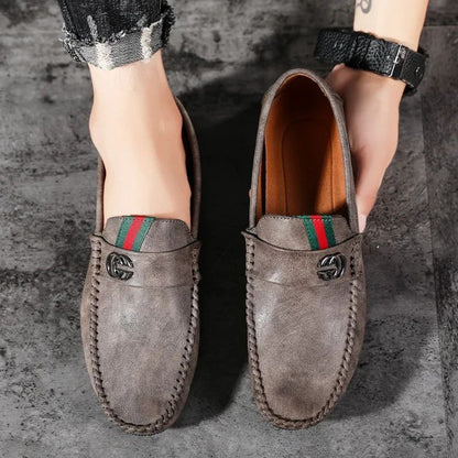 Men Driving Shoe Leather High Quality Breathable Slip on Men Casual Shoes Comfortable Light Men Loafers Formal Men Dress Shoes