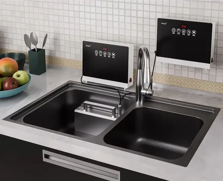 Lava-louças de pia portátil 110V/220V, pequena, de instalação livre, ultrassônica, automática, para cozinha doméstica, A5
