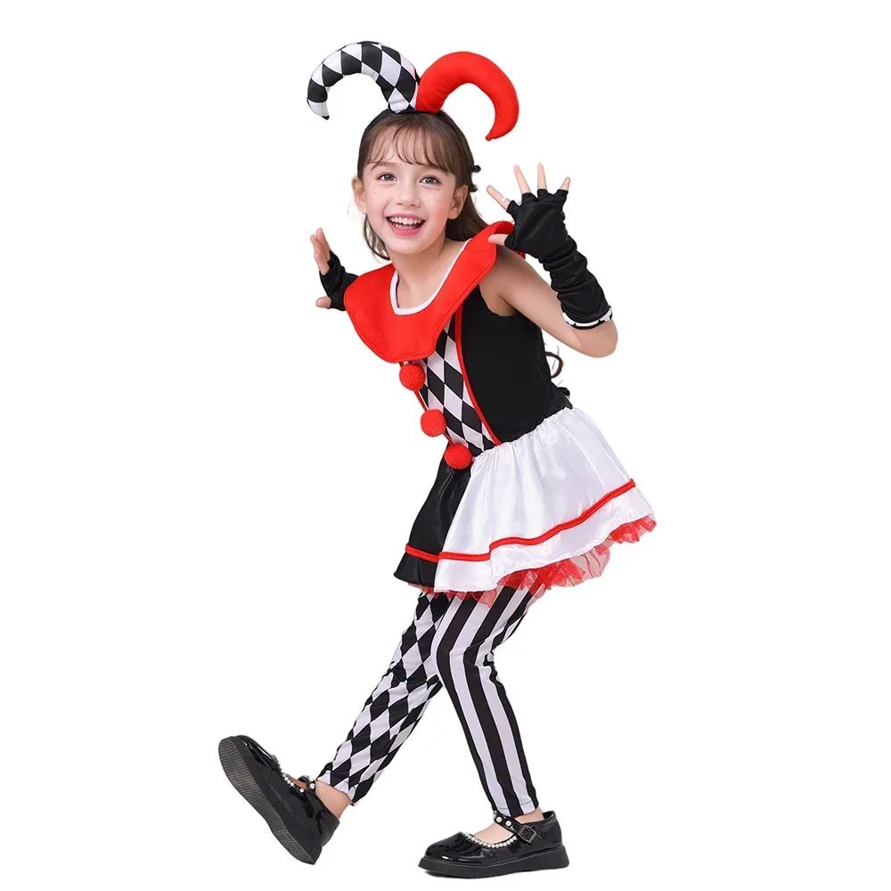2026 New Sydanne New Variety Clown Skirt Dress Set Cosplay Costume  Cute Clown Clothes Masquerade Halloween Costume