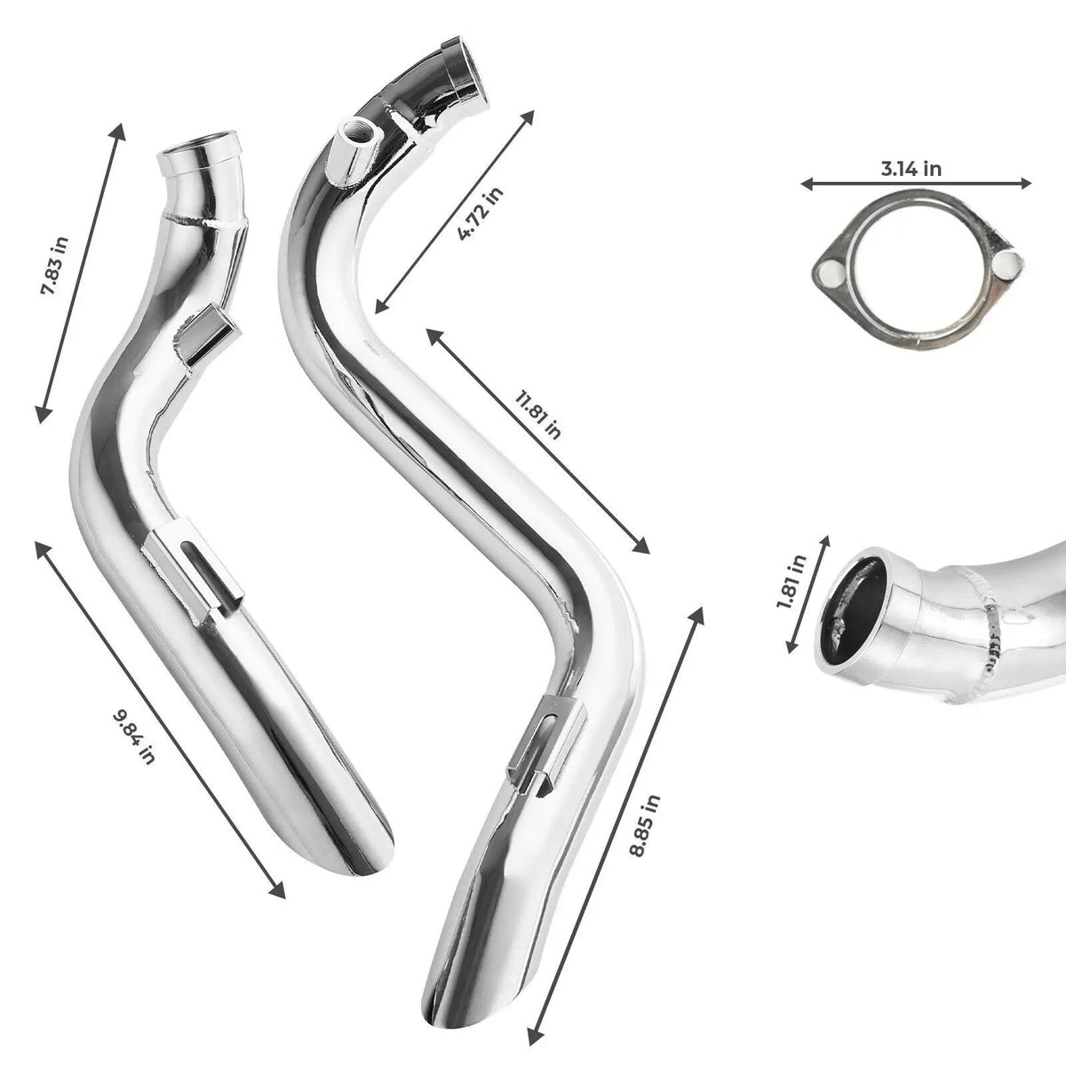 2 Inch Motorcycle Drag Pipes Exhaust System for Touring Softail Dyna Sportster with Forward Control Models Motorbike Accessories