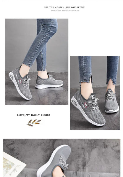 Women Casual Shoes Fashion Breathable Walking Mesh Flat Shoes Sneakers Women 2024 Gym Vulcanized Shoes Purple Female Footwear